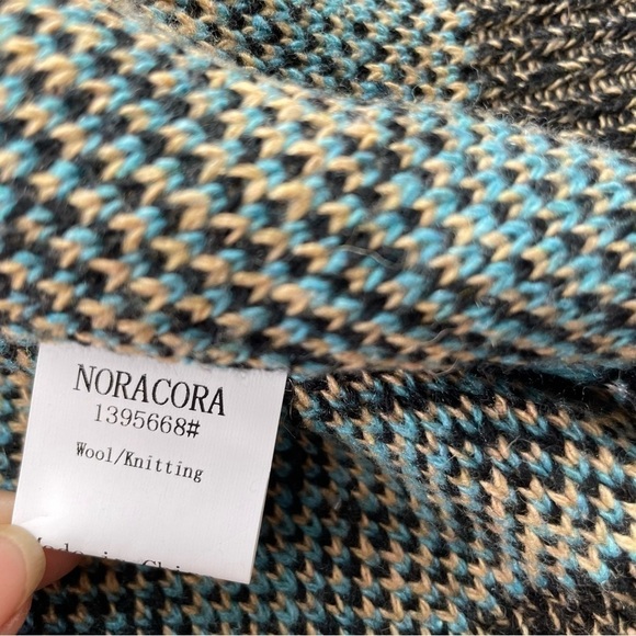 Noracora‎ Open Cardigan Women Size Small Knitting Cardigan Wool Aztec Tribal - Picture 11 of 13